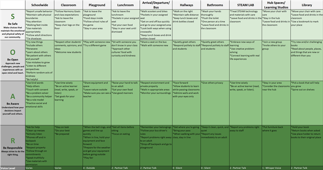 PBIS Matrix